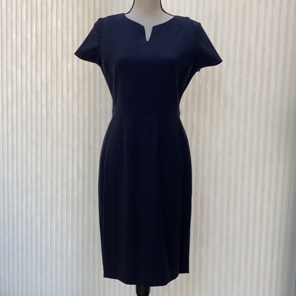 Brooks Brothers Wool sheath dress - blue -size 4 -NEW